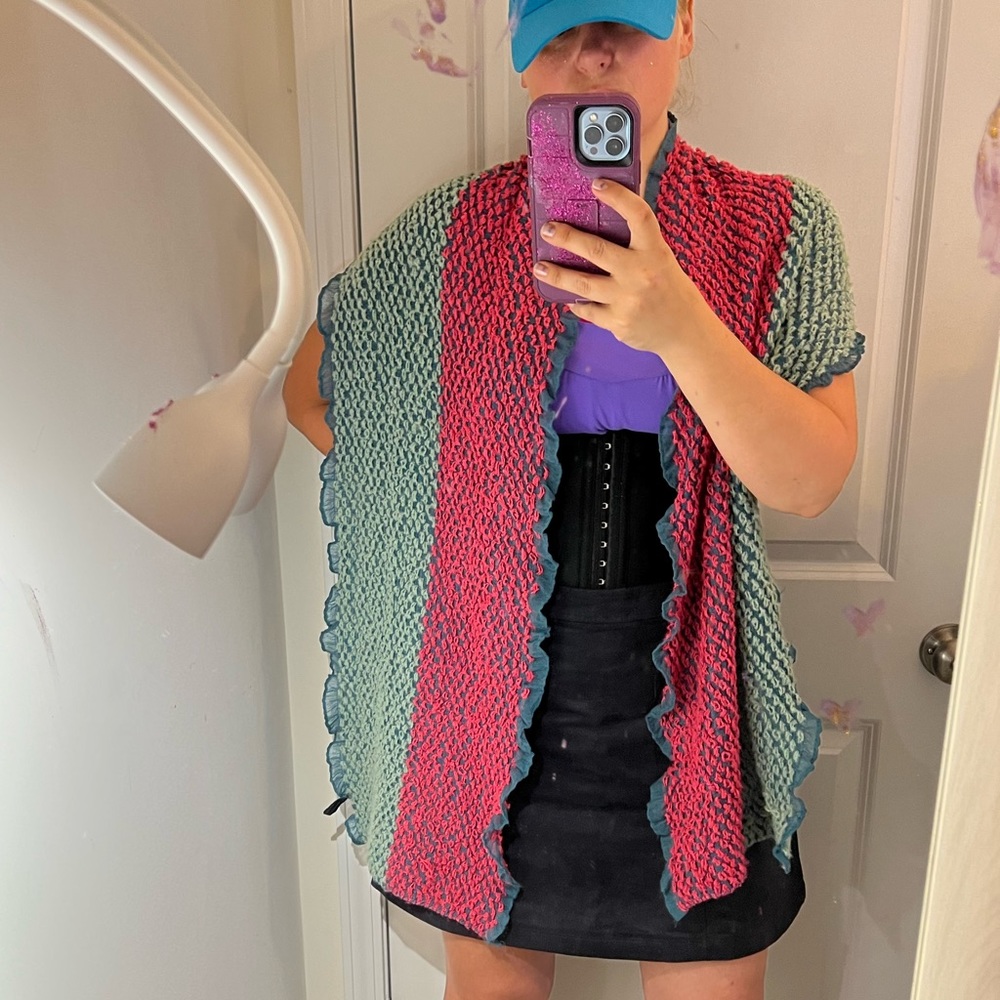 โค๏ธ๐งฃBEAUTIFUL DESIGNER SCARF๐งฃโค๏ธINFINITY LONG EUC GIFT TEXTURED COLORFUL PINK